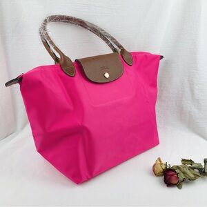 NWT Longchamp Le Pliage Original Large Shoulder Nylon Bag Tote baby Pink